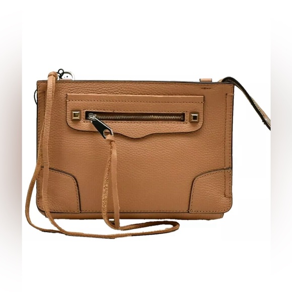 Rebecca Minkoff Regan Leather Crossbody Handbag Desert Tan - Used, Like New - Picture 2 of 5